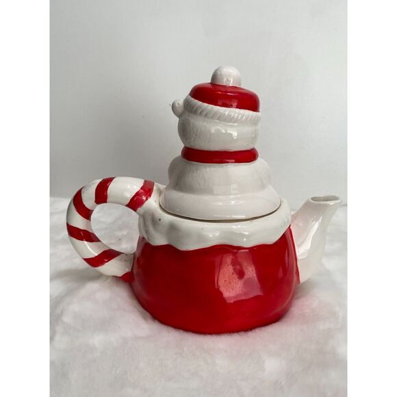 Vintage Christmas Around the World Ceramic Polar Bear with Candy Cane Tea Pot - Picture 2 of 2